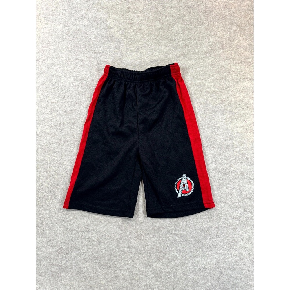 Marvel Avengers Mesh Shorts Boys 7 Black Red Elastic Waist Athletic 4MV3199ADG